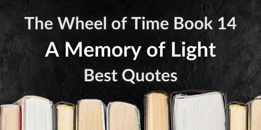 Books on a black stone background with white typography. It is a clickable link to the “Best Quotes from A Memory of Light” post.