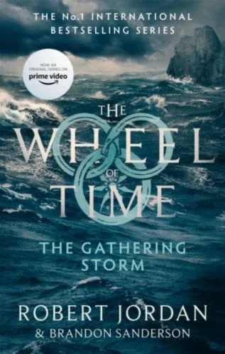 The Gathering Storm paperback, Orbit's September 2021 edition. The cover depicts a raging ocean.