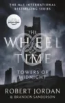 Towers of Midnight paperback, Orbit's September 2021 edition. The cover depicts a dark sky making shadows of six stone towers.