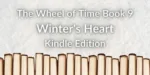 A row of books on a white background. White typography reads “The Wheel of Time Book 9: Winter’s Heart Kindle Edition.”