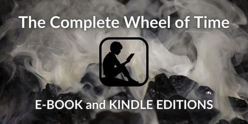 Smoking coals and a silhouette of a boy reading. Link to "The Complete Wheel of Time e-Book and Kindle Editions" post.