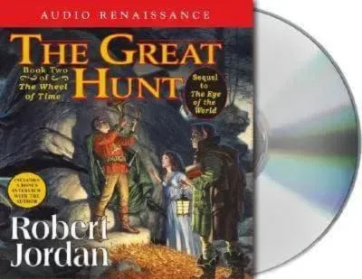 The Great Hunt Audio CD read by Kate Reading & Michael Kramer. The sleeve has Rand holding the Horn of Valere.