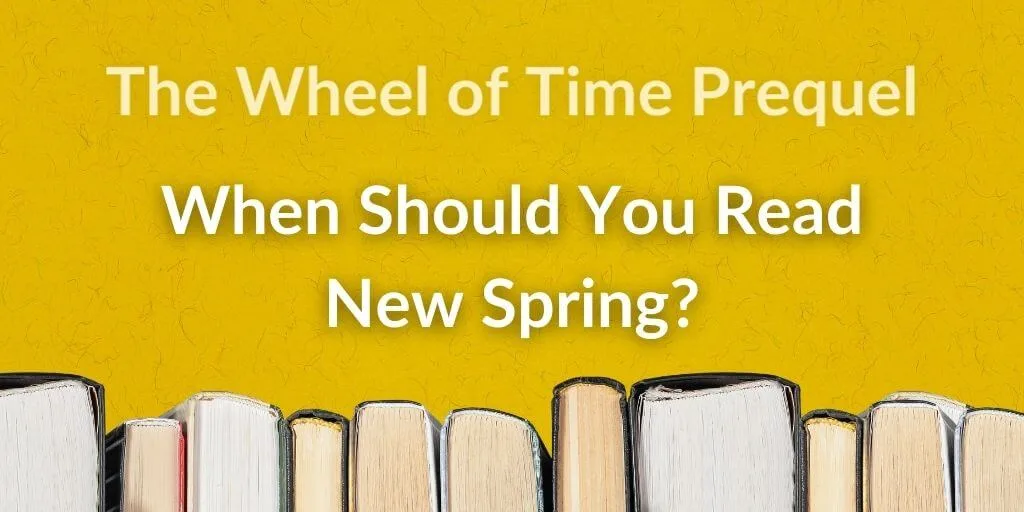 “When To Read New Spring” feature image. Books on a mustard-yellow background.