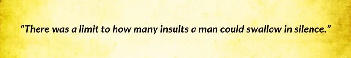 A yellow parchment with a Lan Mandragoran quote from New Spring begins: “There was a limit to how many insults...”