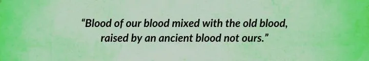 A green parchment with an Aviendha quote from The Dragon Reborn begins: “Blood of our blood mixed with the old blood…”