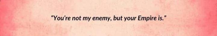 A red parchment with a Mat Cauthon quote from Knife of Dreams reads: “You’re not my enemy, but your Empire is.”
