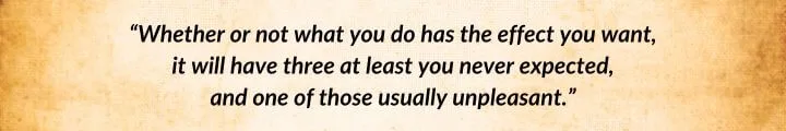 A brown parchment with an Egwene al’Vere quote from The Path of Daggers begins: “Whether or not what you do has the effect you want...”