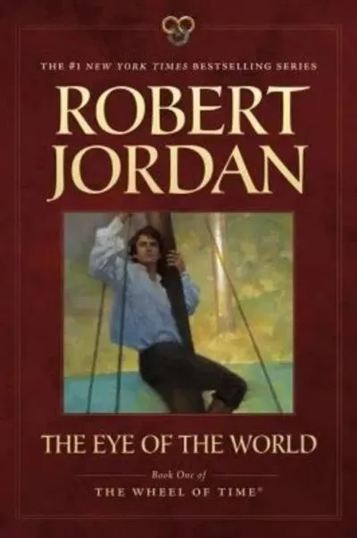 The Eye of the World paperback, May 2012 edition from Tor Books. The cover features Rand on board the Spray.